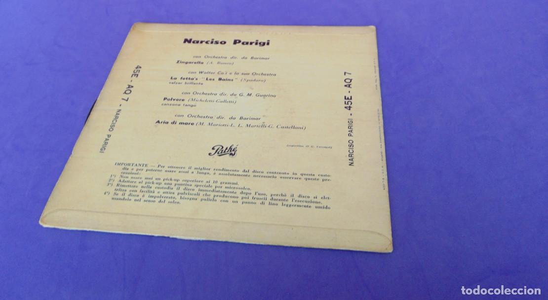 Discos de vinilo: NARCISO PARIGI - ZINGARELLA + 3 - EP 1956 - Foto 2