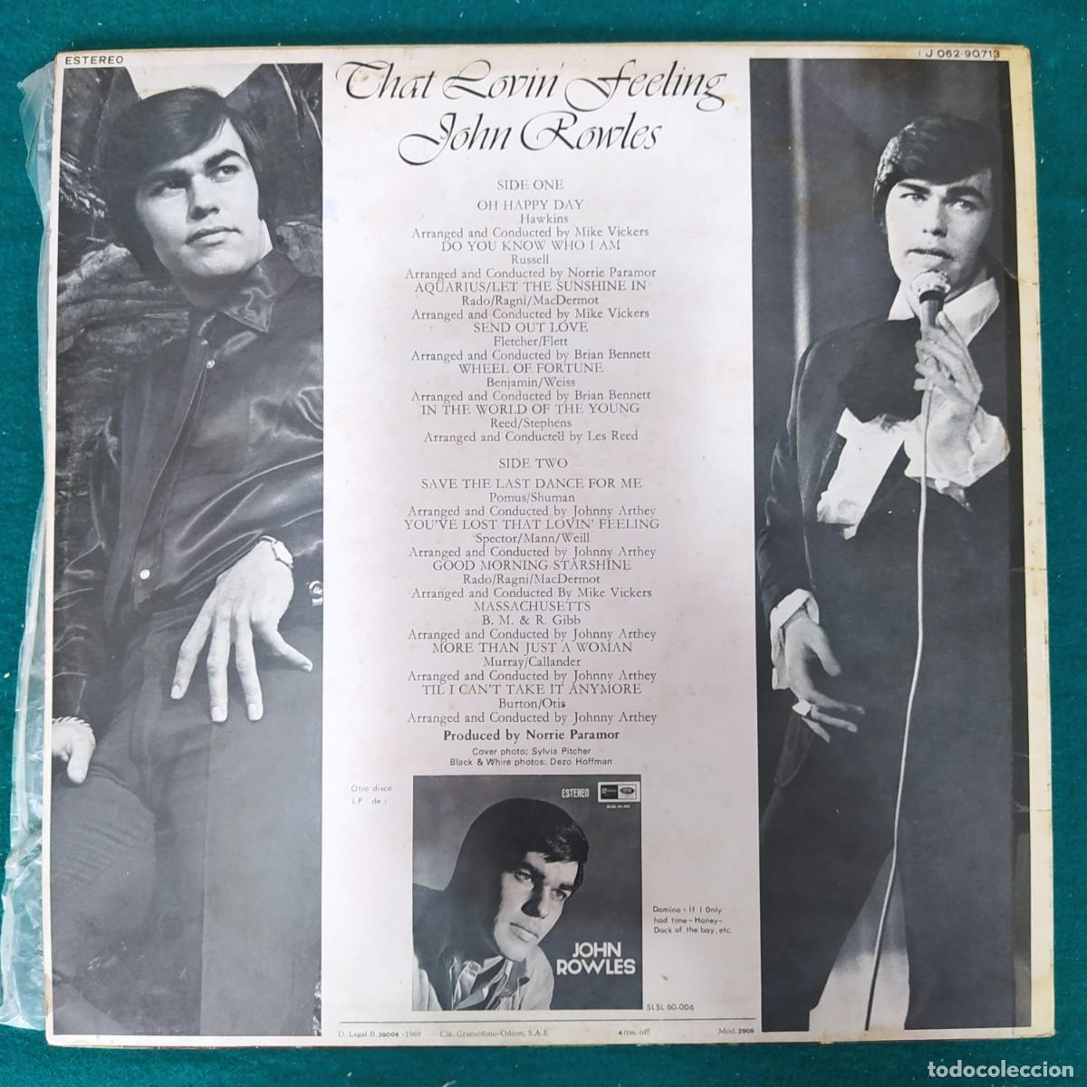 Discos de vinilo: John Rowles &ndash; That Lovin Feeling - Foto 2