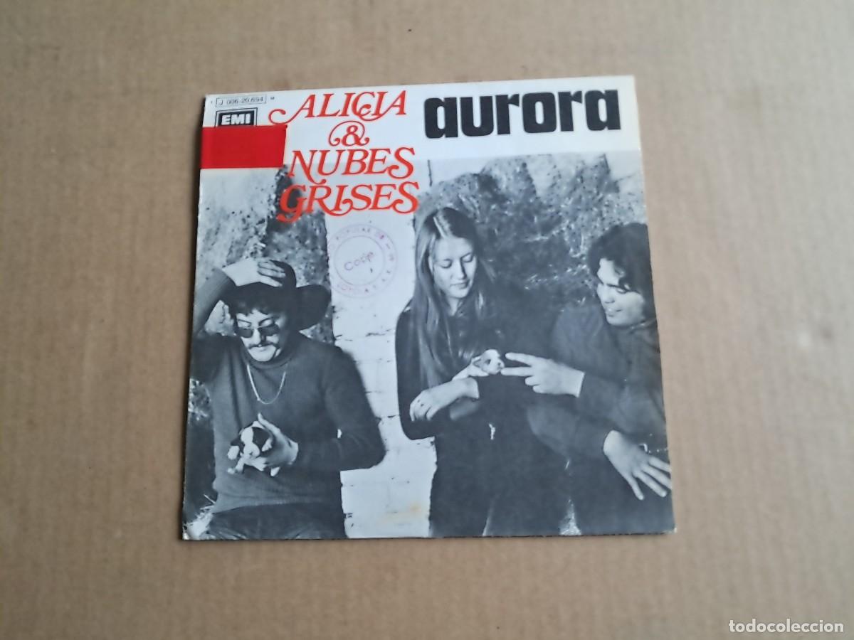 Discos de vinilo: ALICIA & NUBES GRISES - AURORA SINGLE 1971 - Foto 1