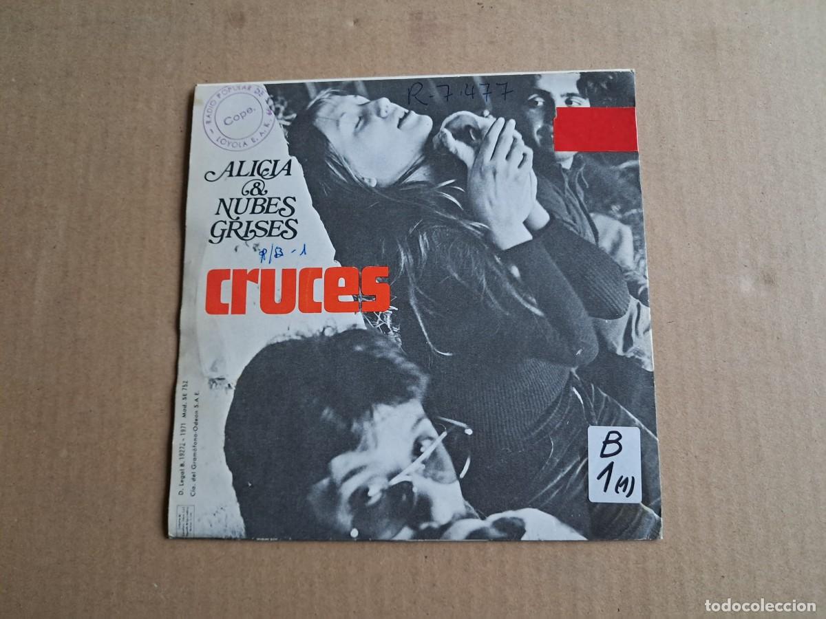 Discos de vinilo: ALICIA & NUBES GRISES - AURORA SINGLE 1971 - Foto 3