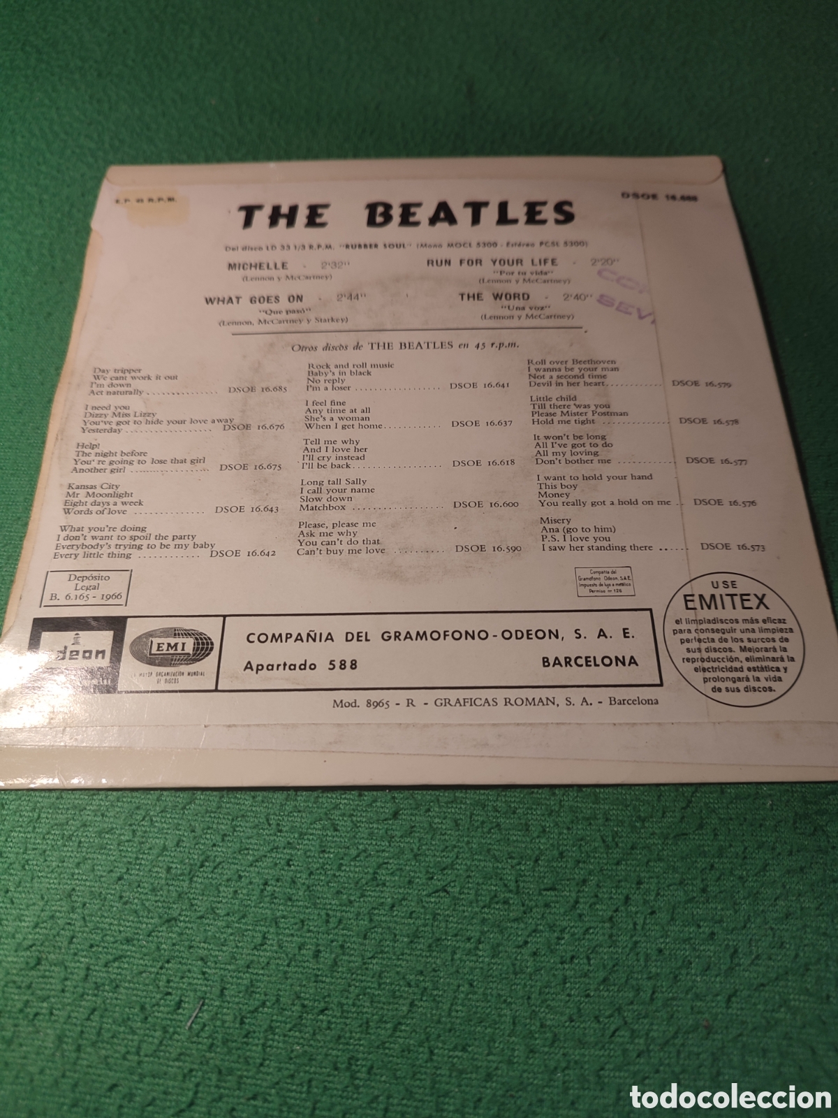 Discos de vinilo: The Beatles - Michelle + 3 Edici&oacute;n original - Foto 2