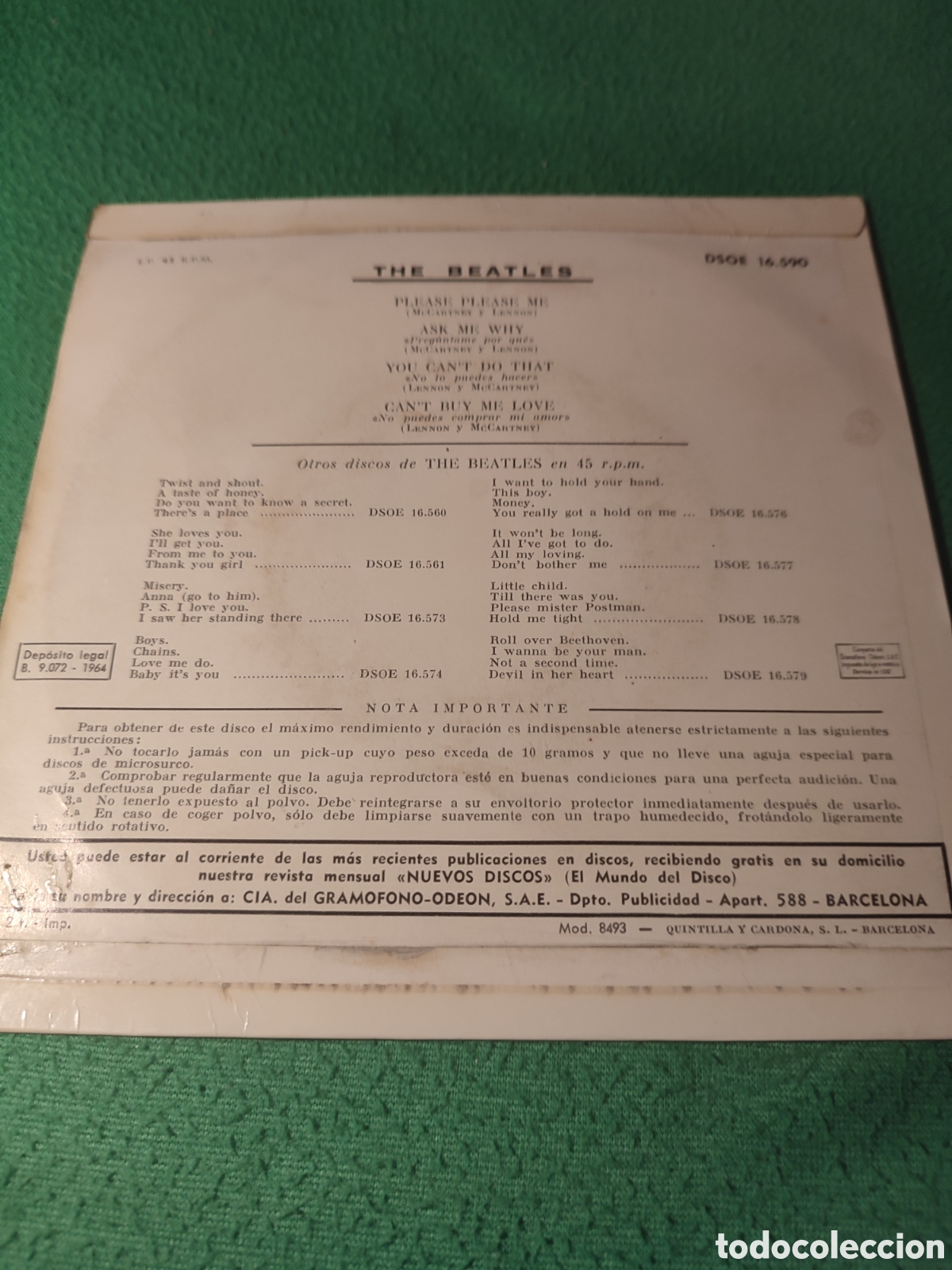 Discos de vinilo: The Beatles - Please Please me + 3 Ep - Foto 2