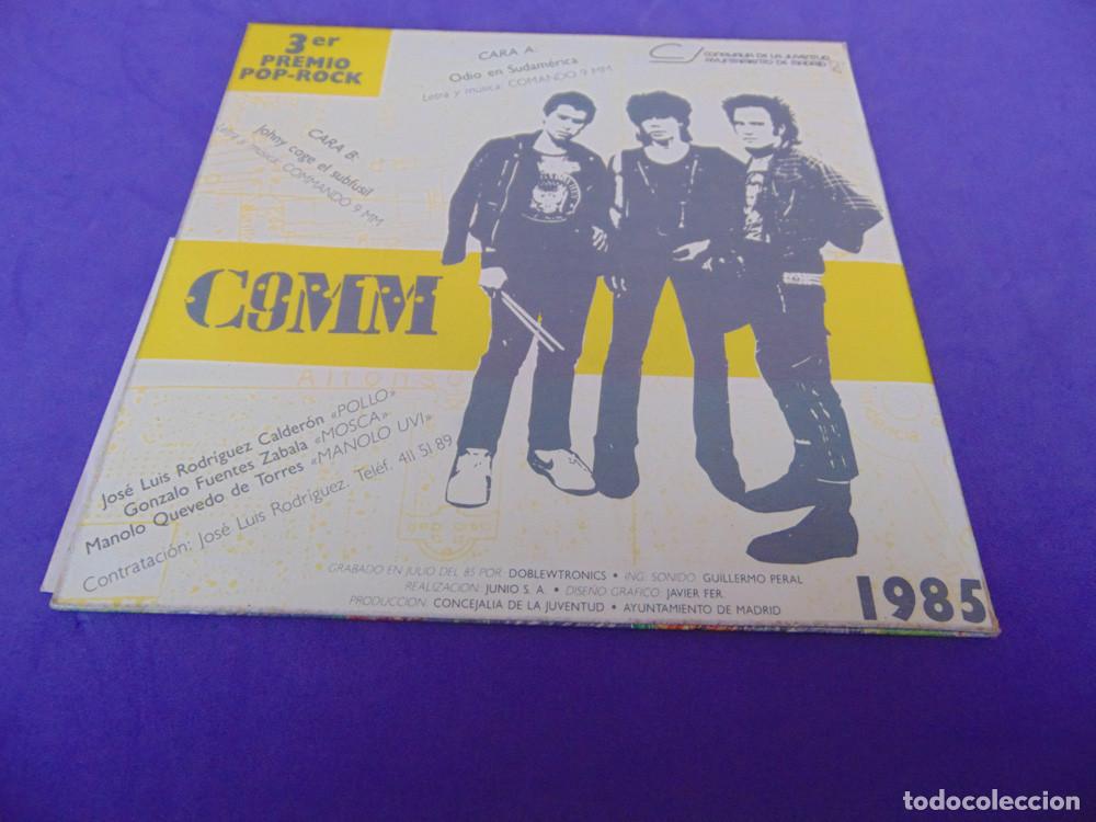 Discos de vinilo: COMMANDO 9MM - ODIO EN SUDAMERICA - SINGLE 1985 - Foto 2