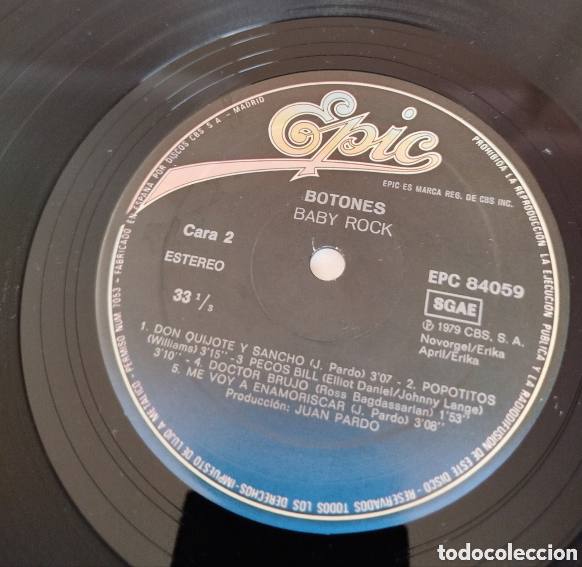 Discos de vinilo: Botones - Baby rock. Epic - Foto 3