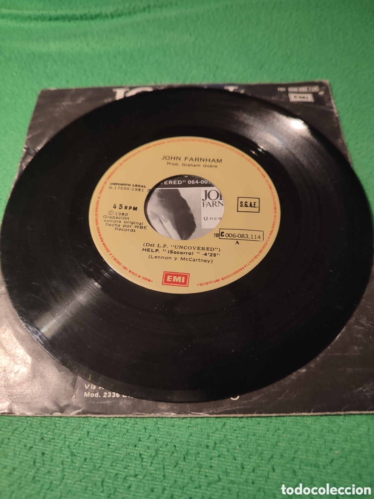 Discos de vinilo: John Farnham - Help single del a&ntilde;o 1981 - Foto 3