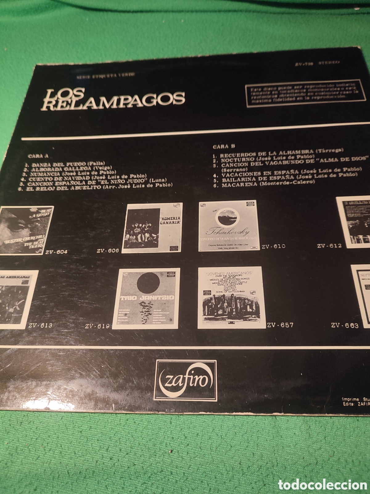 Discos de vinilo: Los Rel&aacute;mpagos - Los Rel&aacute;mpagos vinilo LP - Foto 2