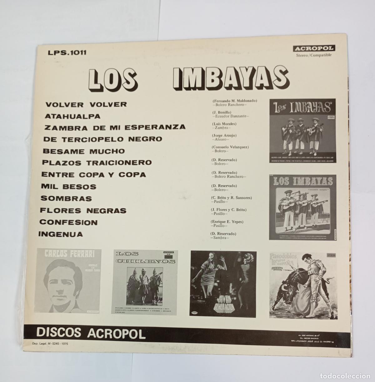 Discos de vinilo: LOS IMBAYAS. LP. TDKDA42 - Foto 2