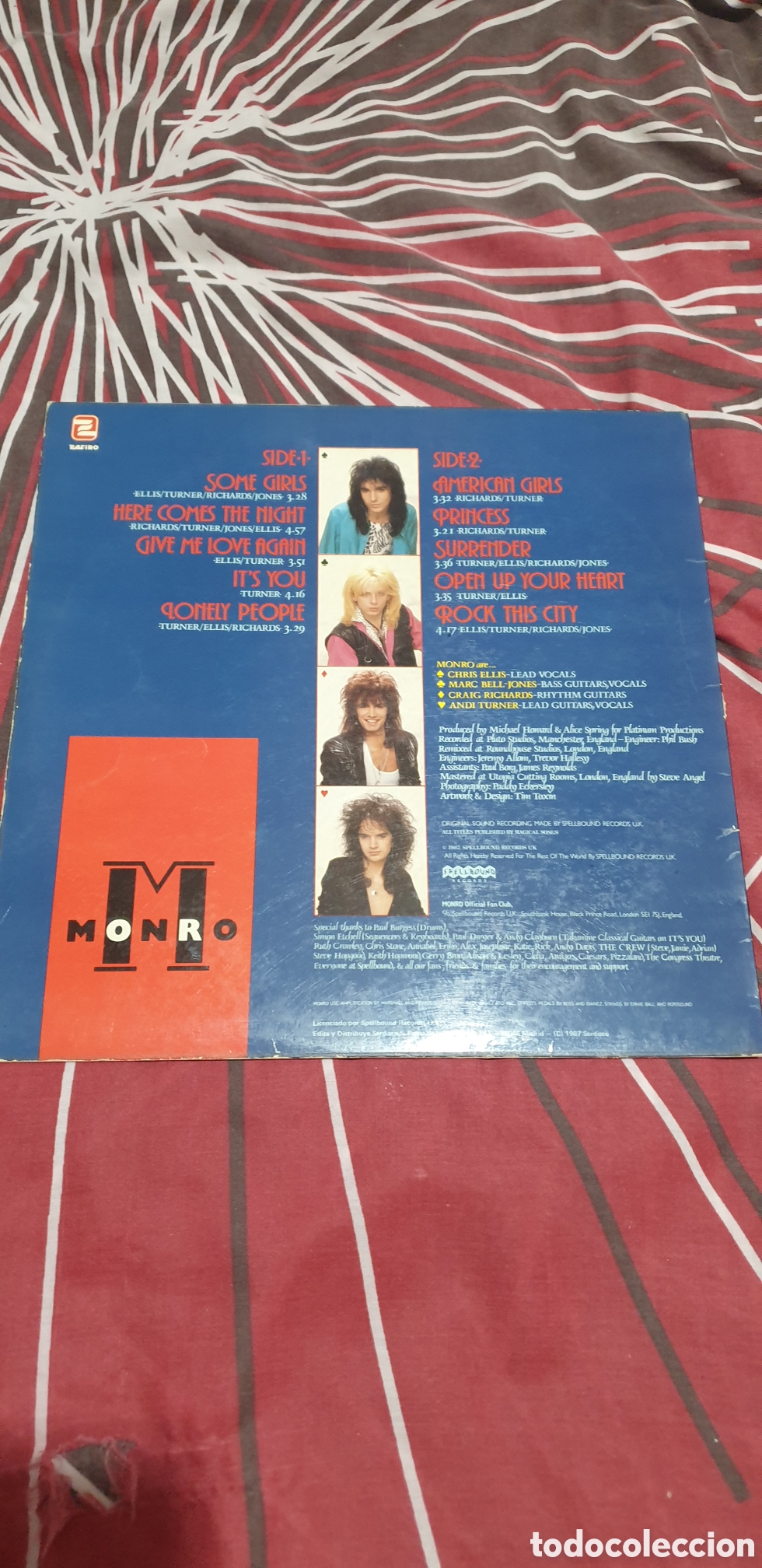 Discos de vinilo: MONRO Lote (vinilo) Heavy Metal ,LP y Max y single. - Foto 4