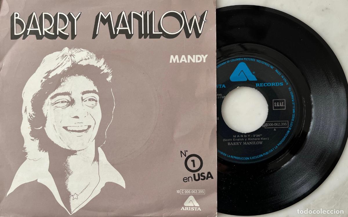 Discos de vinilo: BARRY MANILOW, MANDY. SINGLE ORIGINAL ESPA&Ntilde;A 1977 - Foto 1