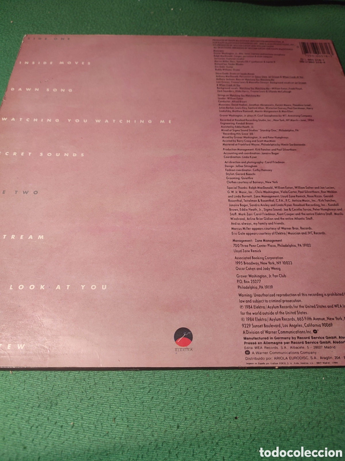 Discos de vinilo: Grover Washington Jr - Inside moves - Foto 2