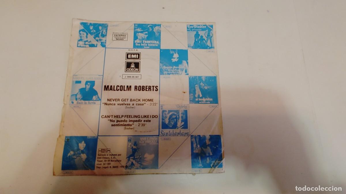 Discos de vinilo: MALCOLM ROBERTS-SINGLE NEVER GET BACK HOME - Foto 2