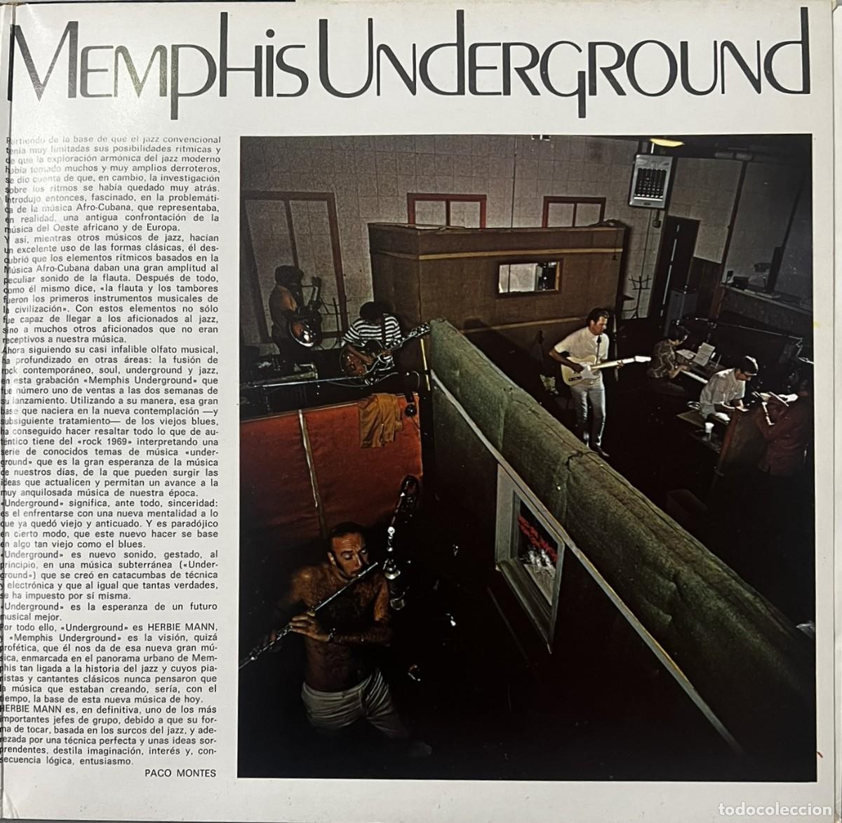Discos de vinilo: Vinilo HERBIE MANN &rdquo;MENPHIS UNDERGROUND&rdquo; - Foto 3