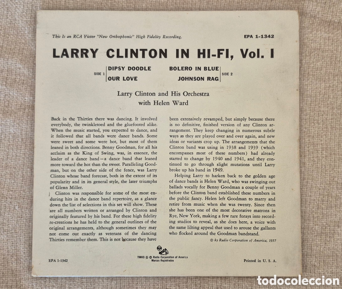 Discos de vinilo: Vinilo EP Larry Clinton In Hi Fi - Foto 2
