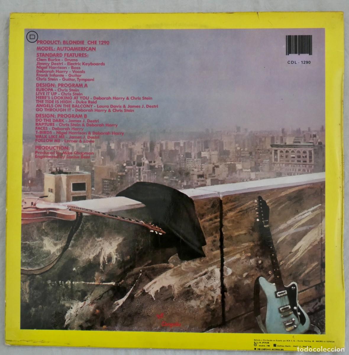 Discos de vinilo: AUTOAMERICAN - BLONDIE - CHRYSALIS 1980 - Foto 2