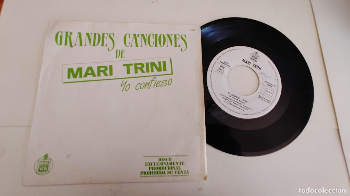 Discos de vinilo: MARI TRINI-SINGLE YO CONFIESO - Foto 1