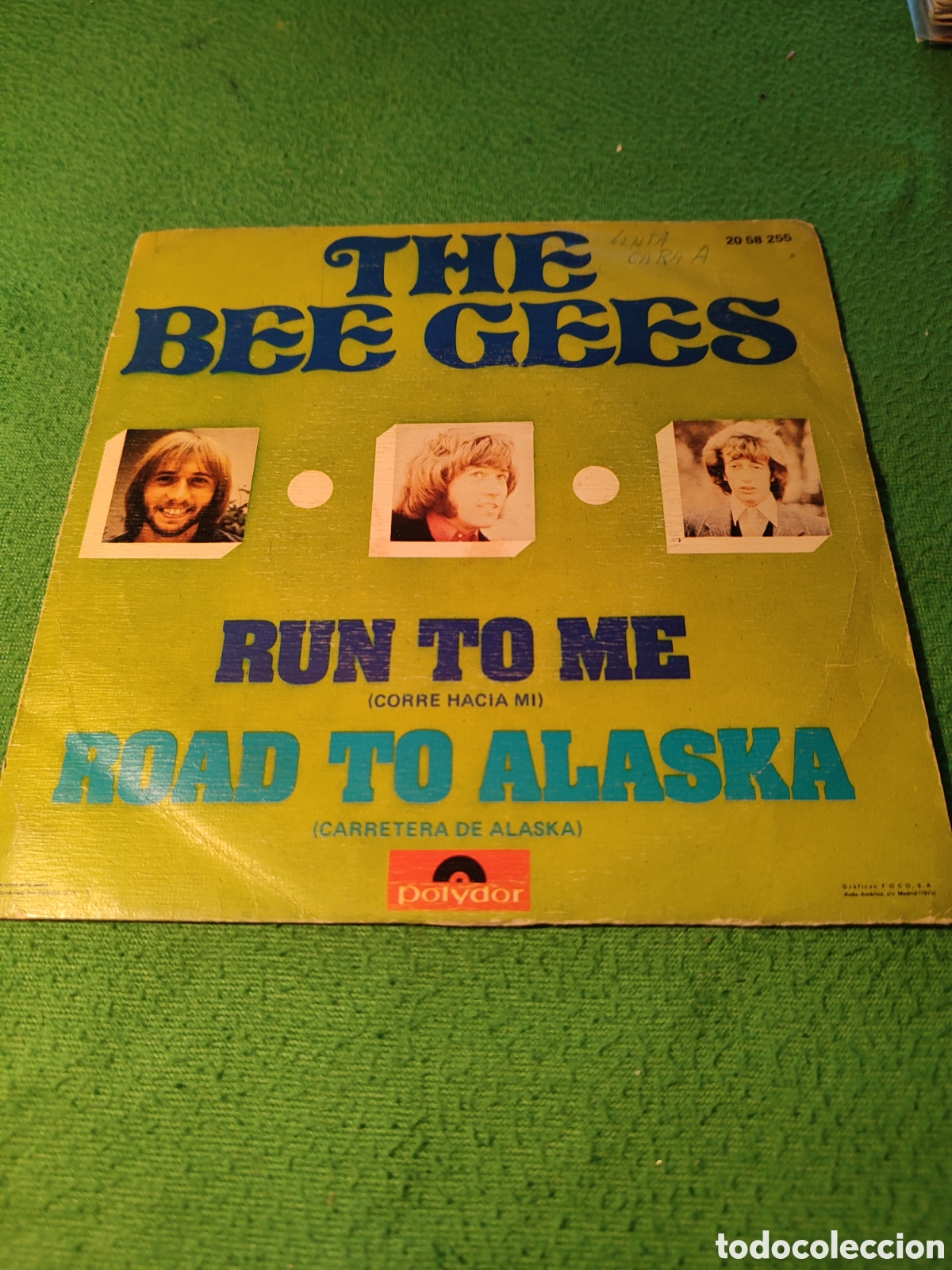 Discos de vinilo: Bee Gees - Run to me single 1972 - Foto 1