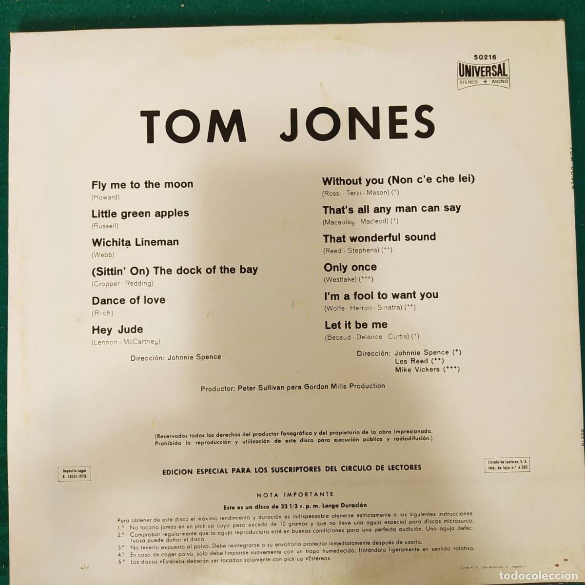 Discos de vinilo: Tom Jones &ndash; Tom Jones - Foto 2