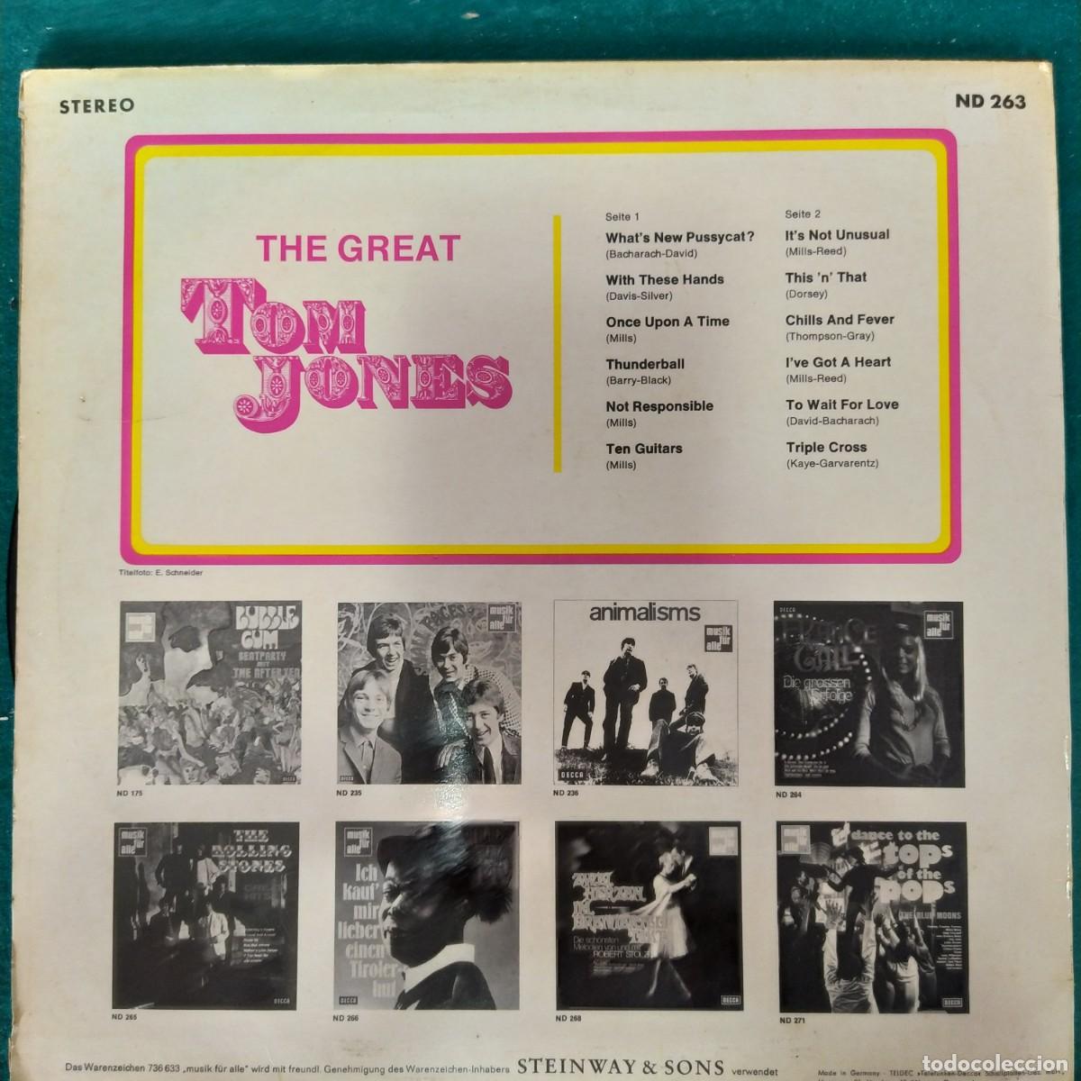 Discos de vinilo: Tom Jones &ndash; The Great Tom Jones - Foto 2