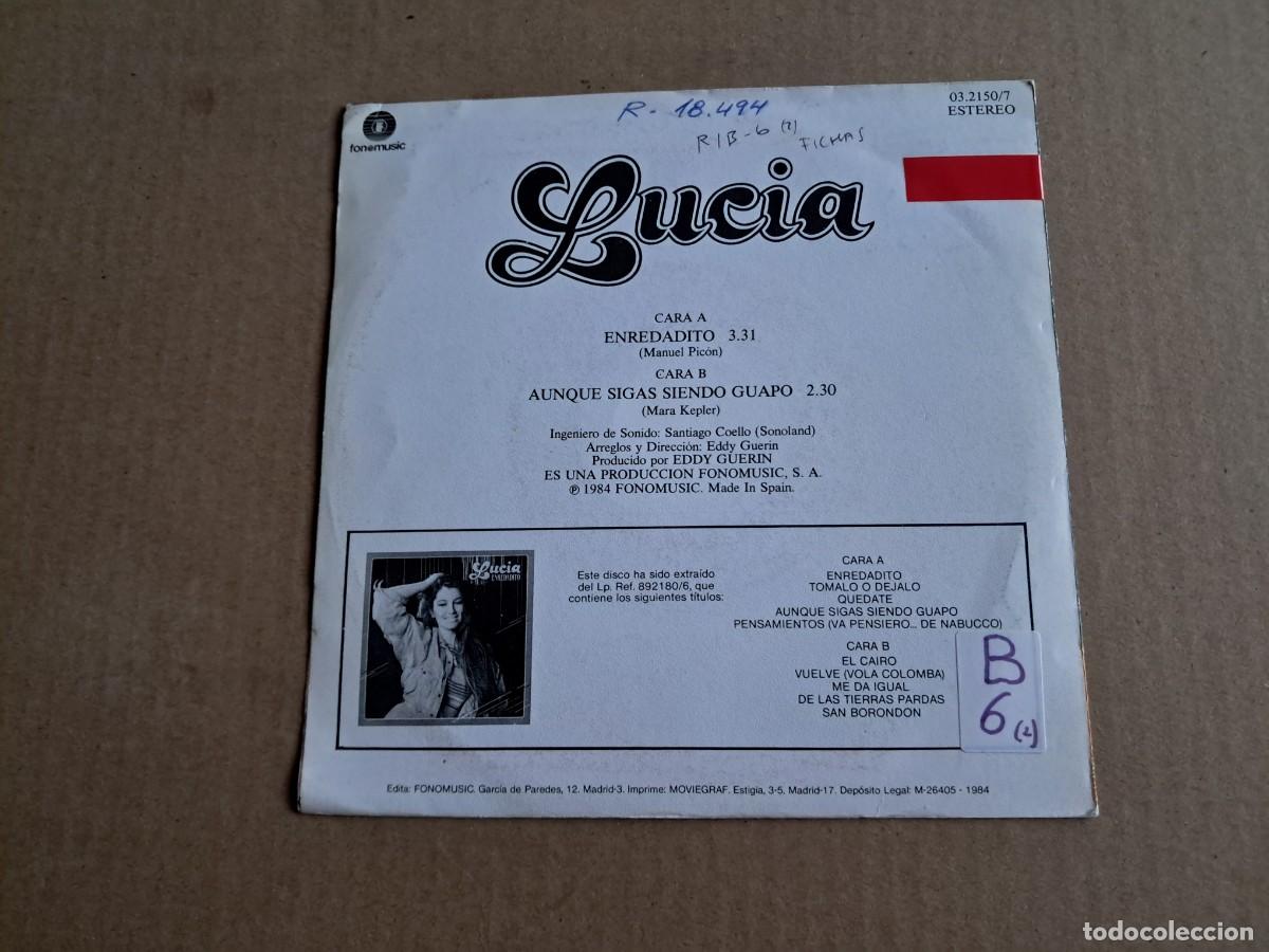 Discos de vinilo: LUCIA - ENREDADITO SINGLE 1984 - Foto 3