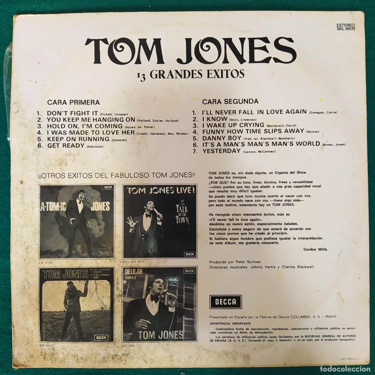 Discos de vinilo: Tom Jones &ndash; 13 Smash Hits - Foto 2