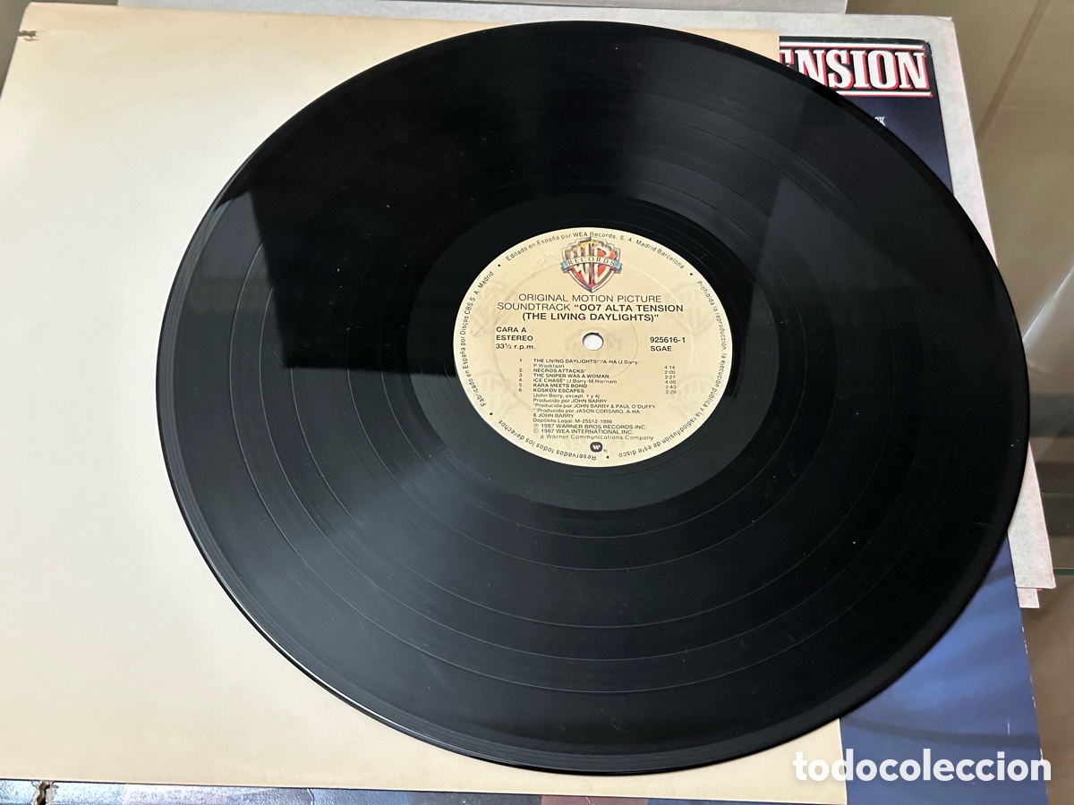 Discos de vinilo: LP BSO VINILO 007: ALTA TENSION, 1987 - Foto 3