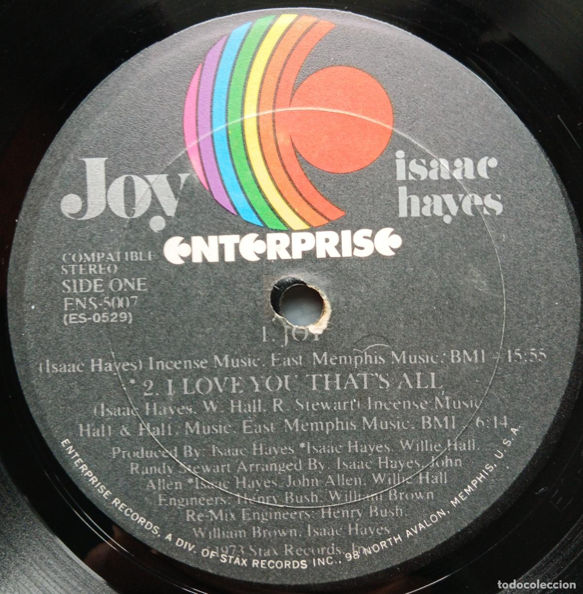Discos de vinilo: Isaac Hayes - Joy (Enterprise, 1973) - Foto 3