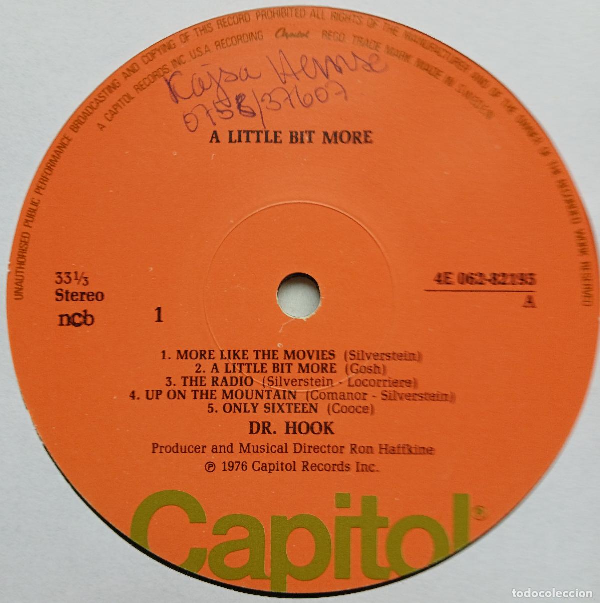 Discos de vinilo: Dr. Hook - A Little Bit More (Capitol, 1976) - Foto 5