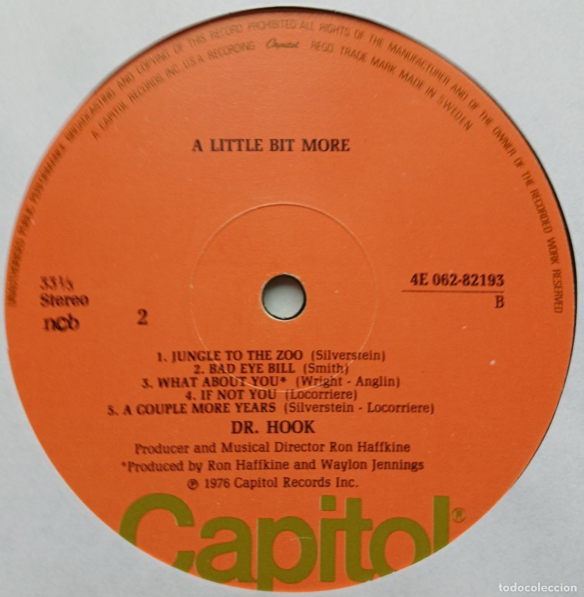 Discos de vinilo: Dr. Hook - A Little Bit More (Capitol, 1976) - Foto 6