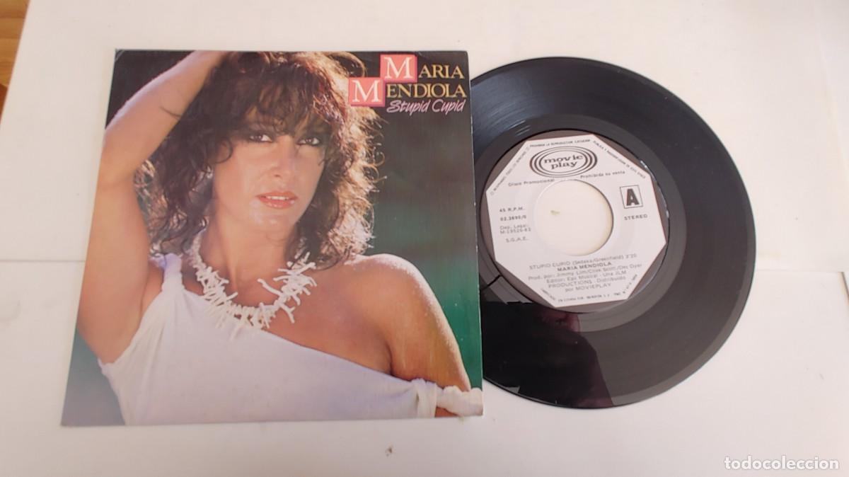 Discos de vinilo: MARIA MENDIOLA-SINGLE STUPID CUPID - Foto 1
