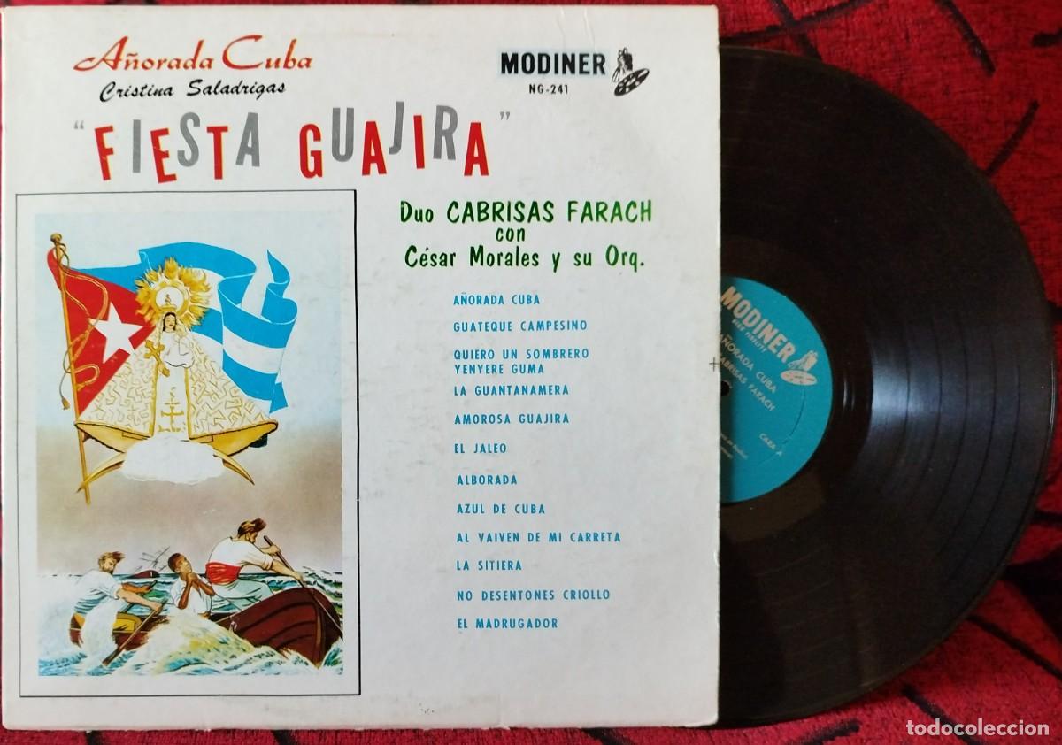Vinyl records: DUO CABRISAS FARACH CON CESAR MORALES ** A&ntilde;orada Cuba / Fiesta Guajira ** USA LP VINILO