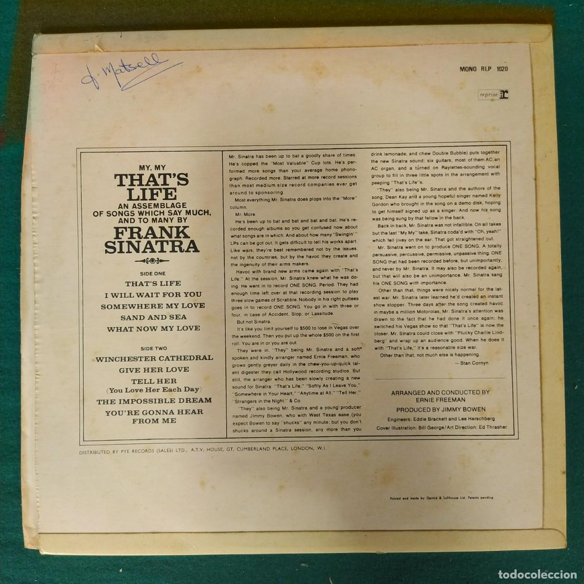Discos de vinilo: Frank Sinatra &ndash; Thats Life - Foto 2