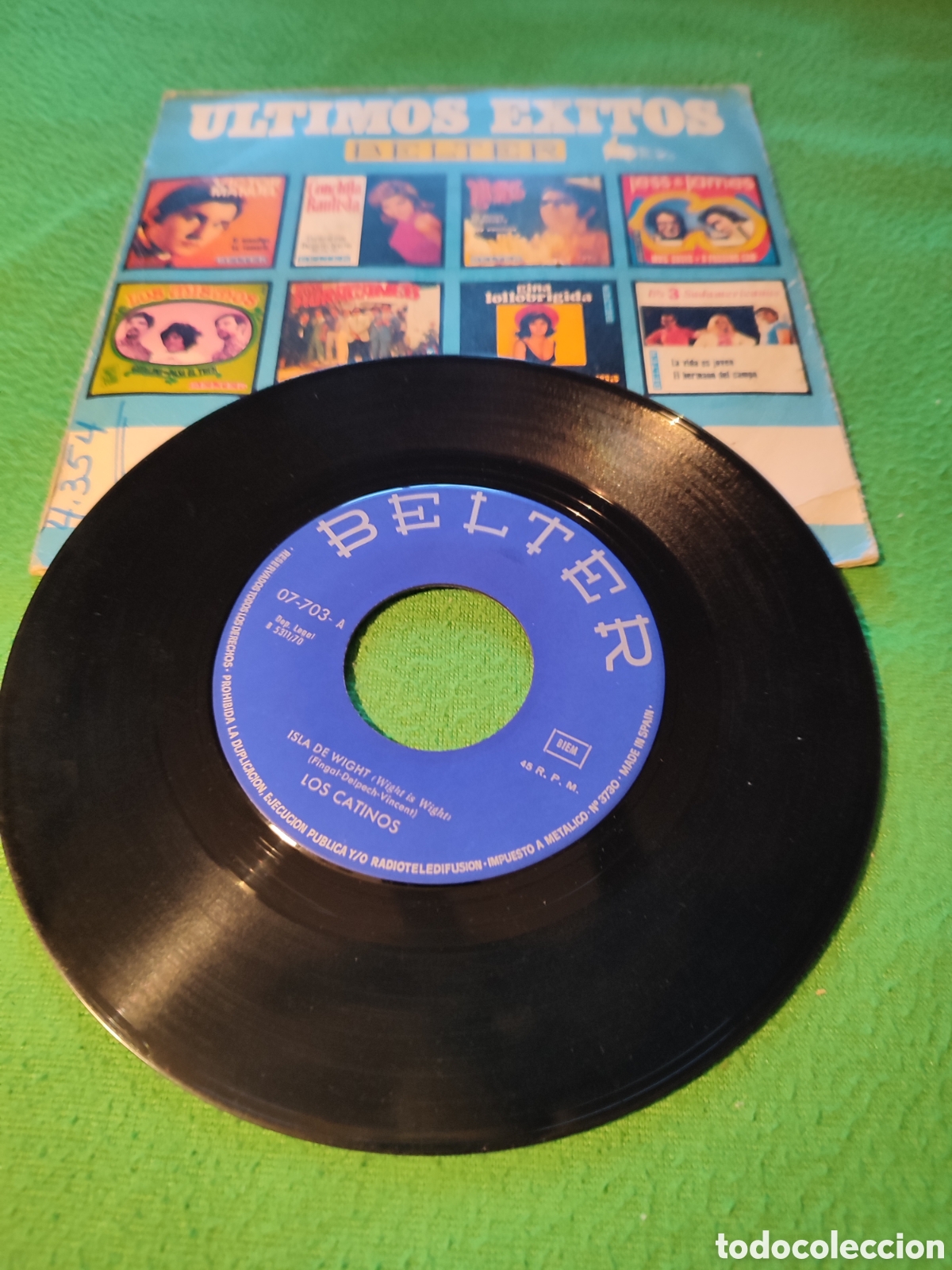 Discos de vinilo: Los Catinos - Isla de Wight single 1970 - Foto 2