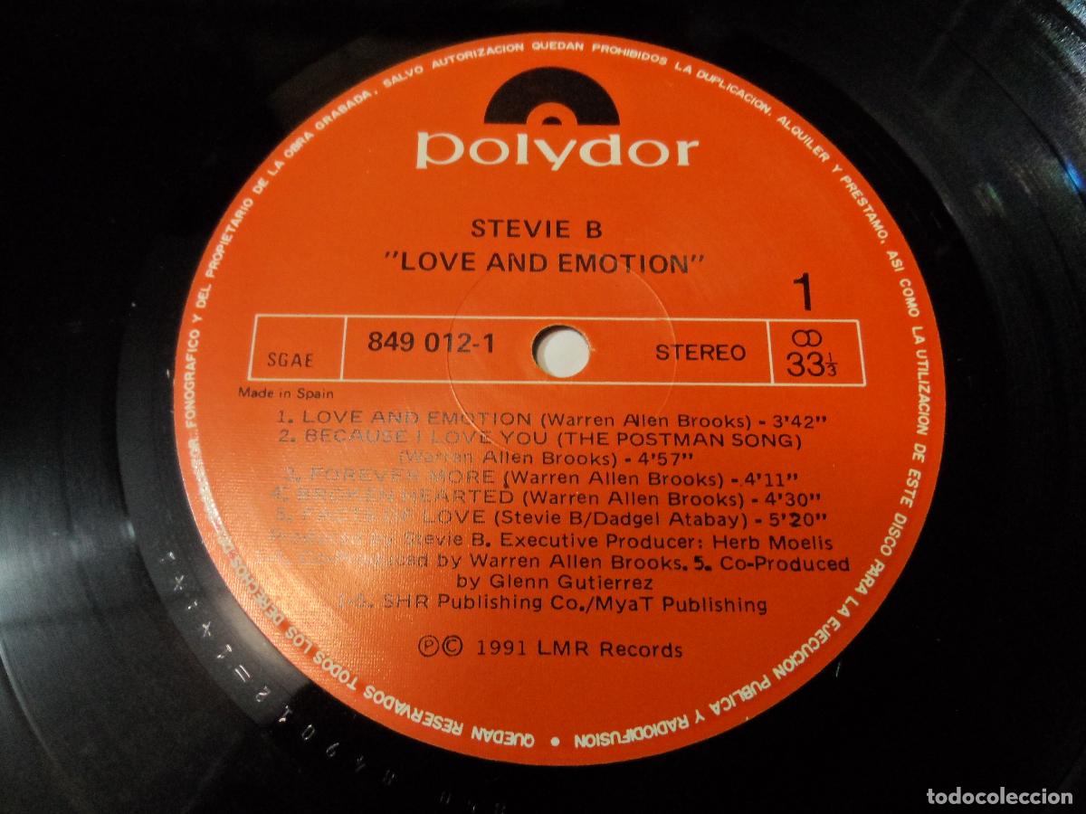 Discos de vinilo: Stevie B &lrm;&ndash; Love & Emotion - Foto 3