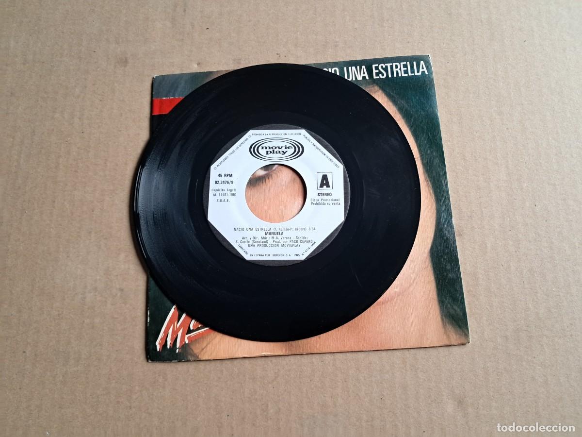 Discos de vinilo: MANUELA - NACIO UNA ESTRELLA SINGLE PROMOCIONAL 1981 - Foto 2