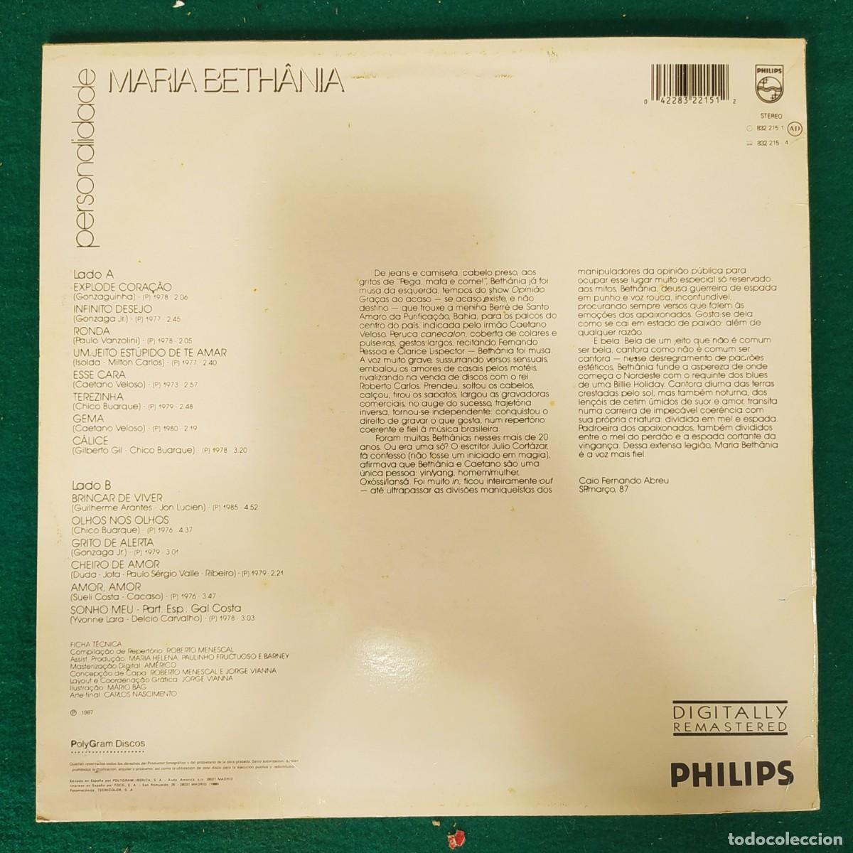 Discos de vinilo: Maria Beth&acirc;nia &ndash; Personalidade - Foto 2