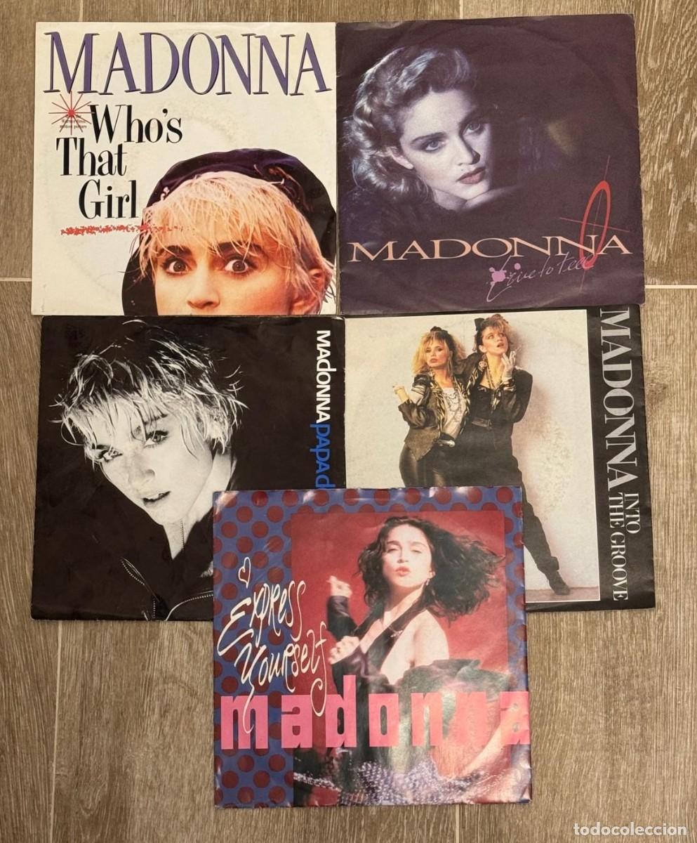 Discos de vinilo: Madonna 5 discos singles - Foto 1