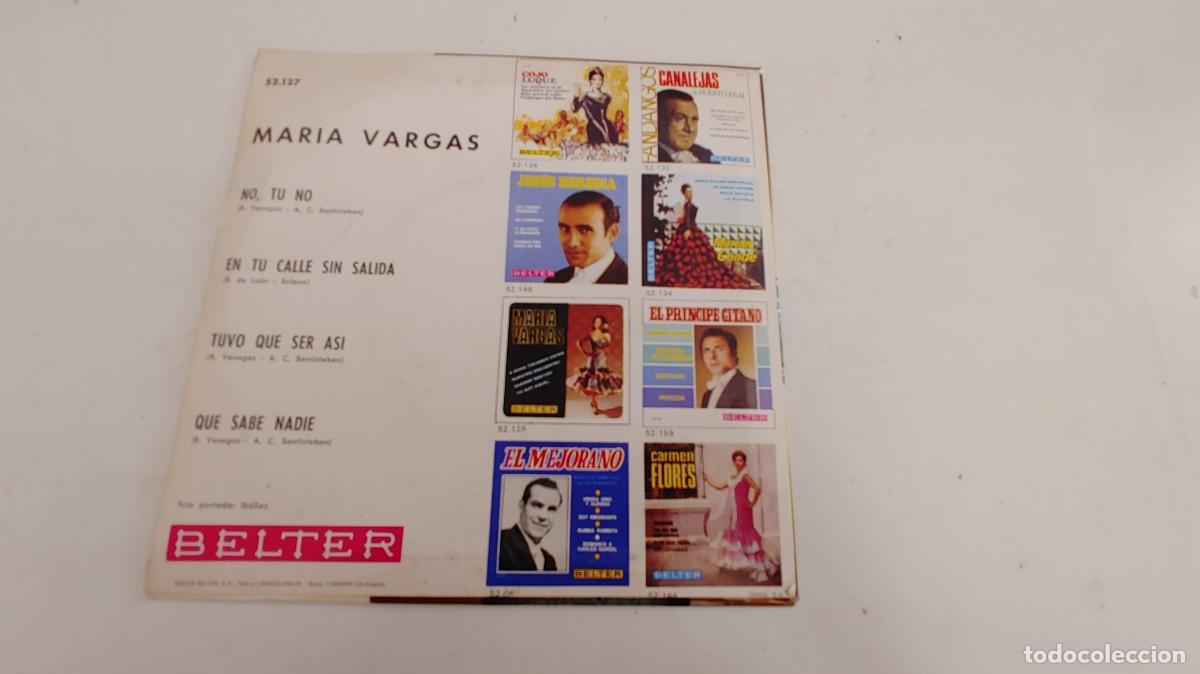 Discos de vinilo: MARIA VARGAS-EP NO TU NO +3 - Foto 2