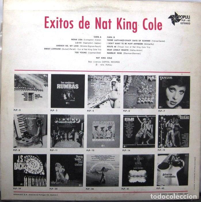 Discos de vinilo: NAT KING COLE - EXITOS DE - LP - Foto 2