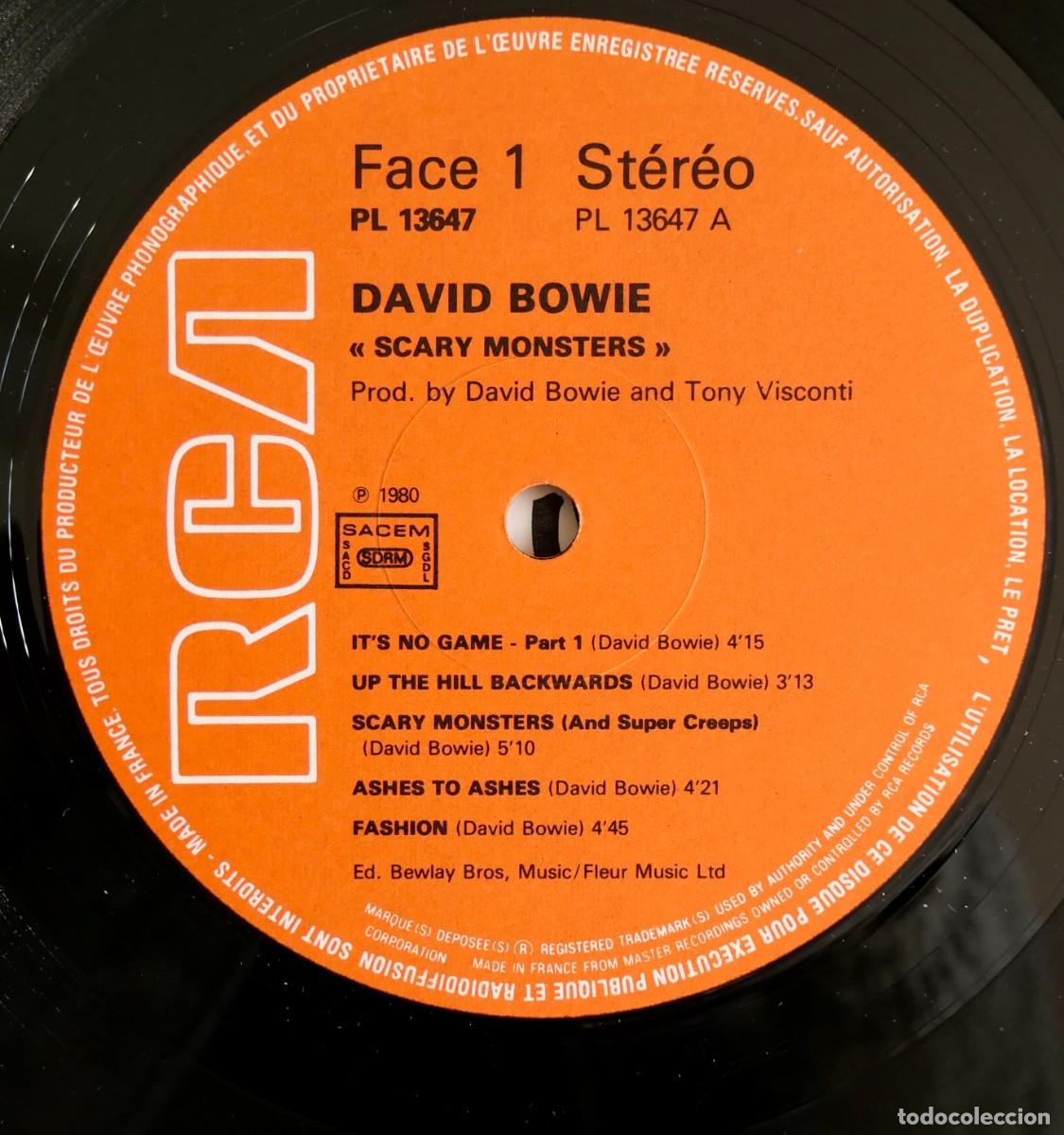 Discos de vinilo: SCARY MONSTERS- DAVID BOWIE 1980 - Foto 8