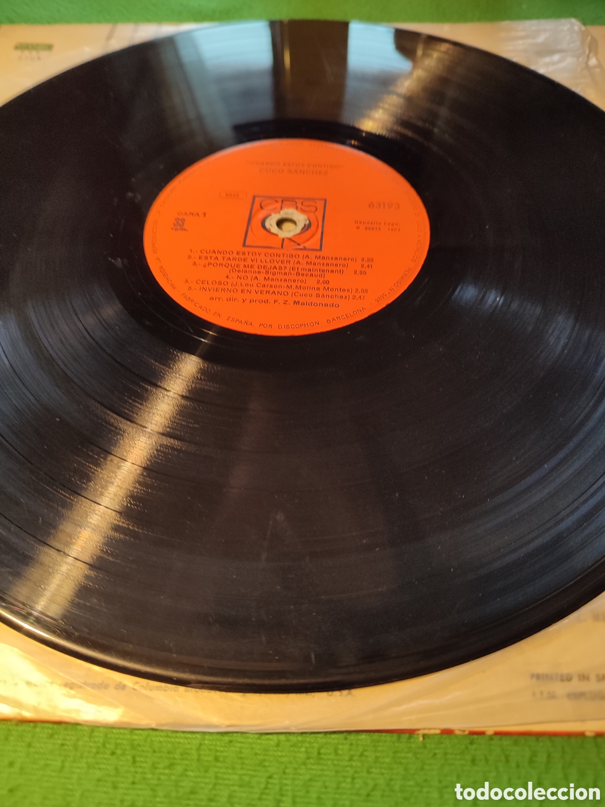 Discos de vinilo: Cuco S&aacute;nchez - Cuando estoy contigo - Foto 3