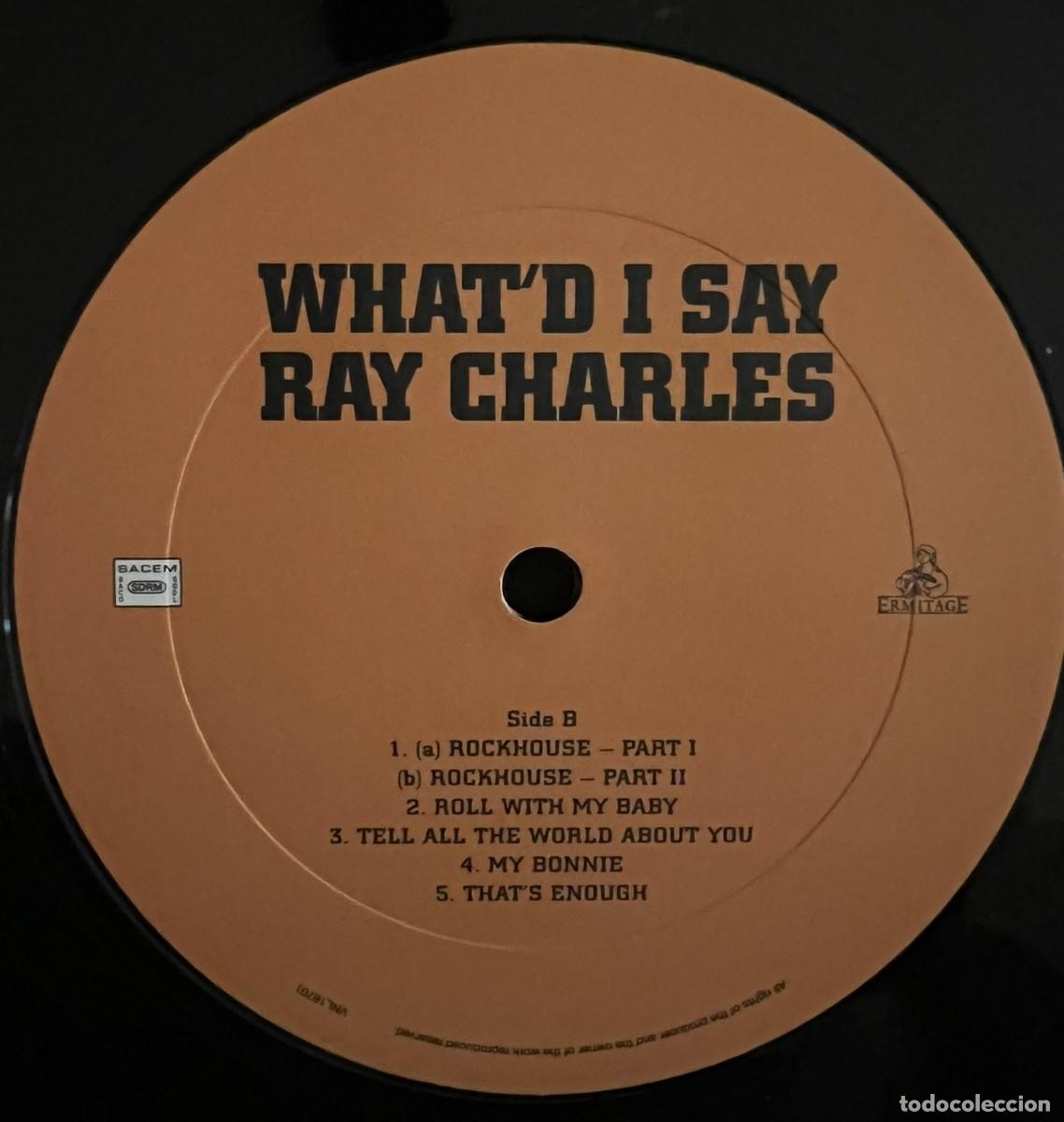 Discos de vinilo: Vimilo LP RAY CHARLES &rdquo;Whatd I Say&rdquo; - Foto 4