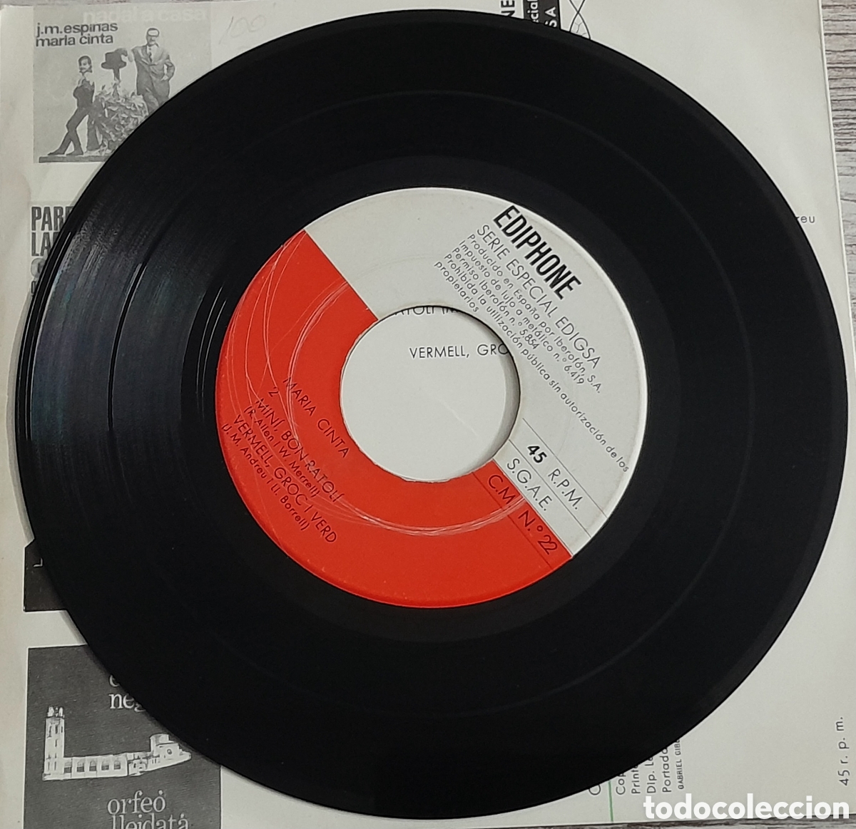 Discos de vinilo: MARIA CINTA - TU MACOMPANYES + 3 - EDIGSA 1964 - Foto 2