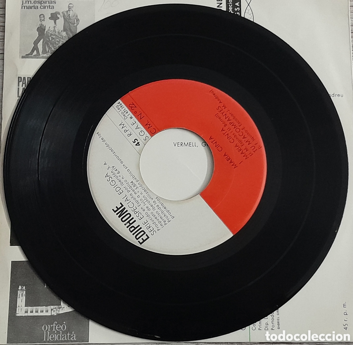 Discos de vinilo: MARIA CINTA - TU MACOMPANYES + 3 - EDIGSA 1964 - Foto 3