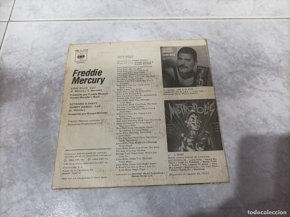 Discos de vinilo: Freddy Mercury love Kills single - Foto 2
