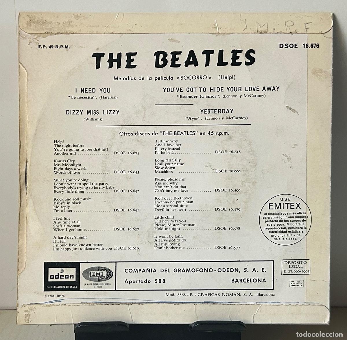 Discos de vinilo: YESTERDAY + 3. EP. The Beatles - Foto 2
