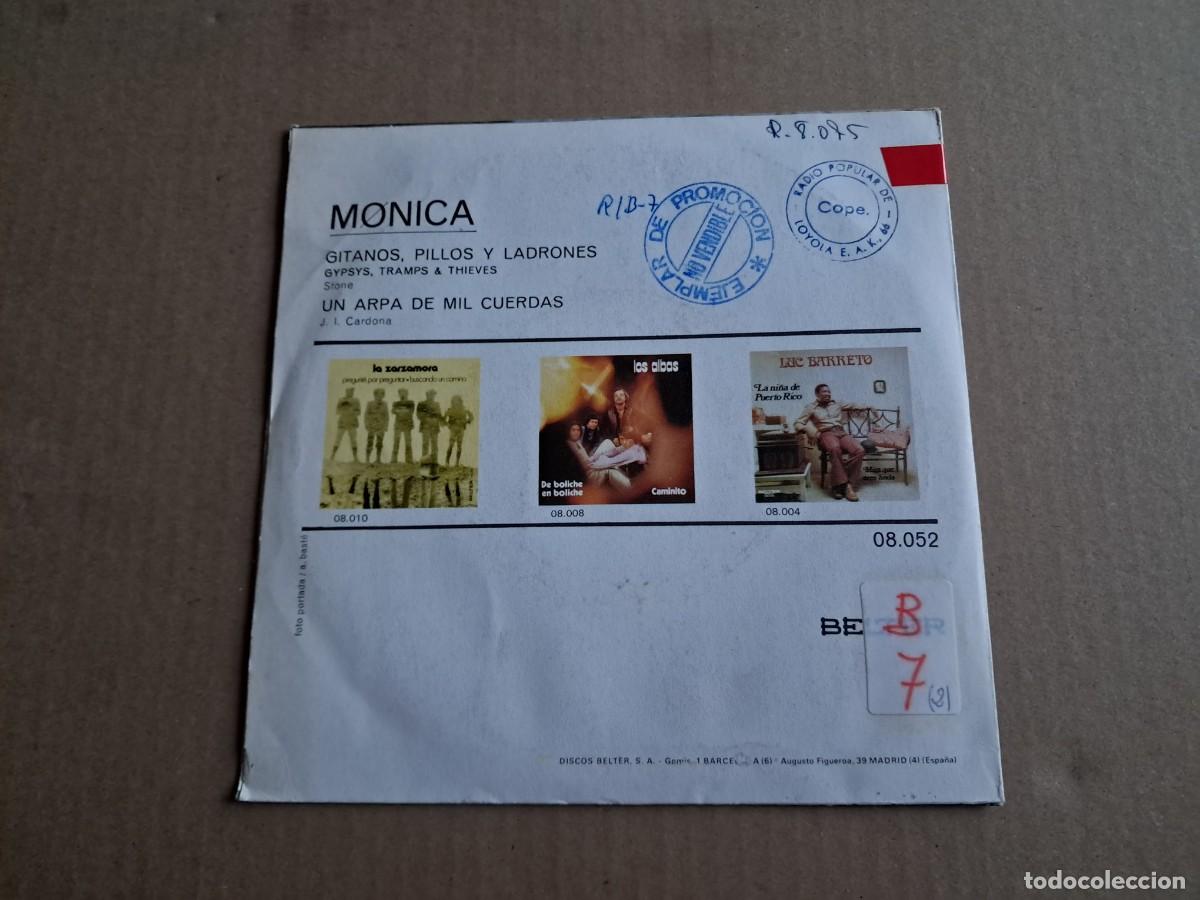 Discos de vinilo: MONICA - GITANOS PILLOS Y LADRONES SINGLE 1971 - Foto 3