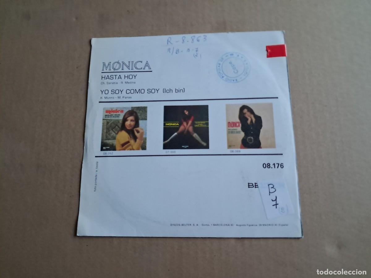 Discos de vinilo: MONICA - HASTA HOY SINGLE 1972 - Foto 3