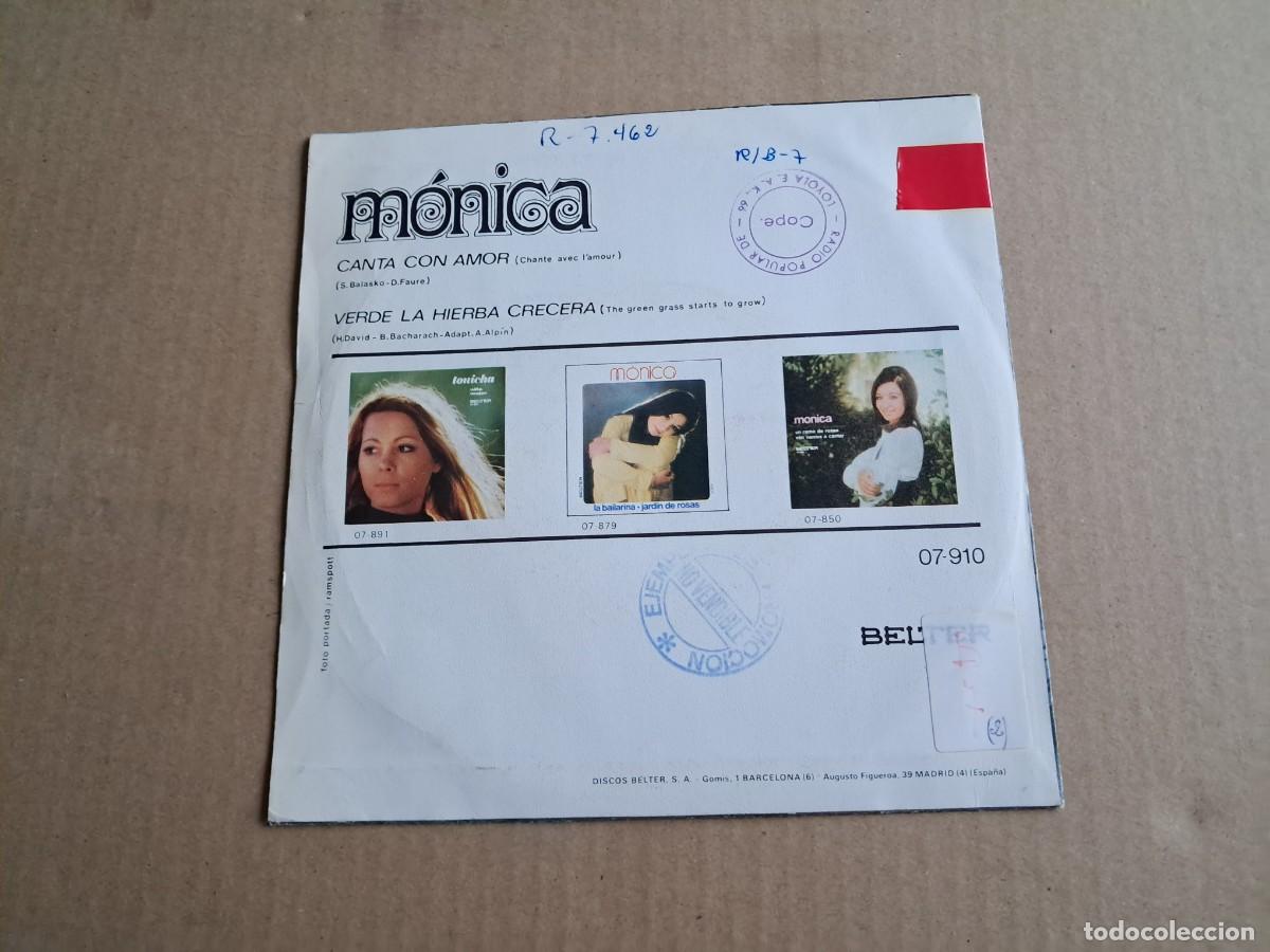 Discos de vinilo: MONICA - CANTA CON AMOR SINGLE 1971 - Foto 3