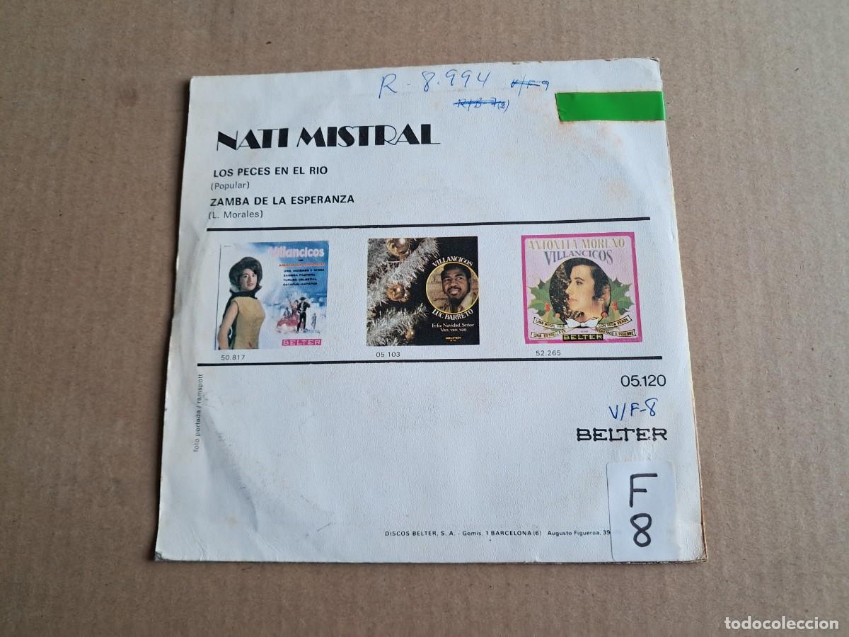 Discos de vinilo: NATI MISTRAL - LOS PECES EN EL RIO SINGLE 1972 - Foto 3