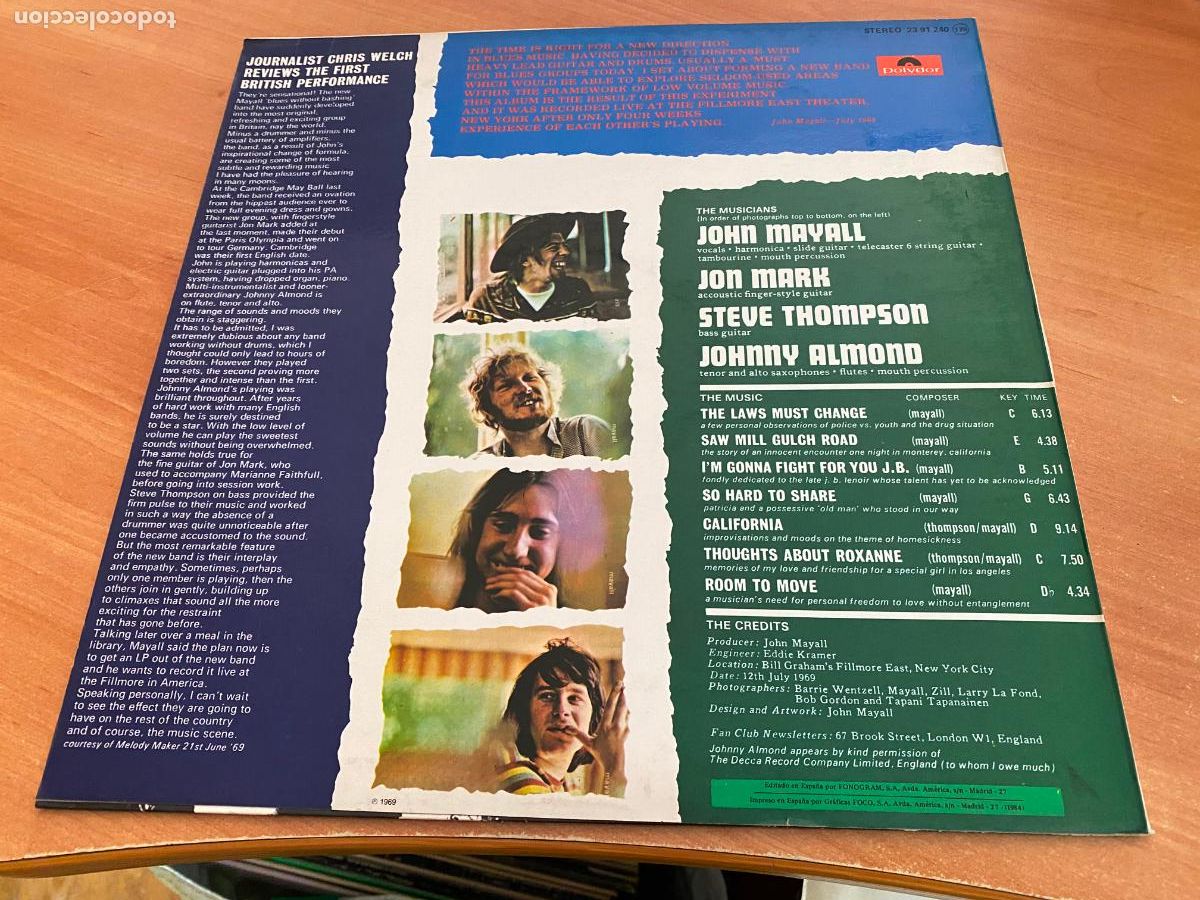 Discos de vinilo: JOHN MAYALL (THE TURNING POINT) LP 1984 (B-52) - Foto 3